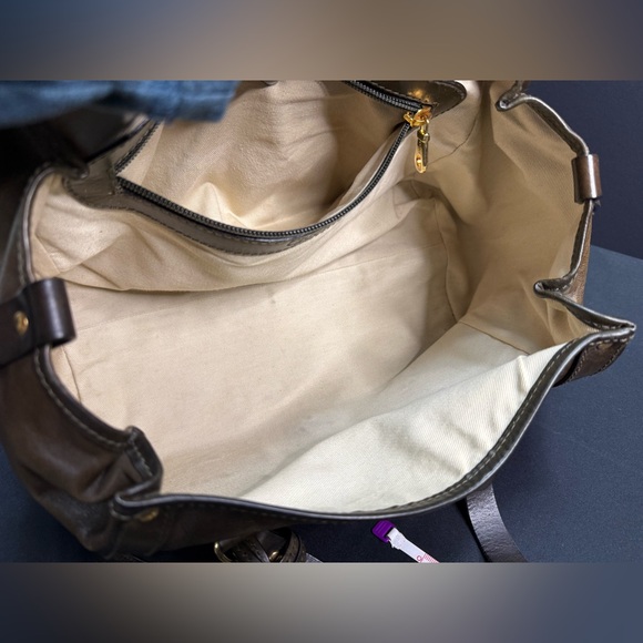 Chloe Handbag Olive Green Leather Bag Purse Kerala Equestrian Gold Hardware - Picture 10 of 13